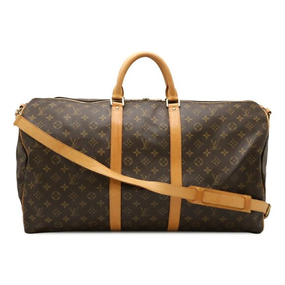LOUIS VUITTON Brown Monogram Keepall Bandouliere 55 Shoulder Bag - Picture 1 of 10